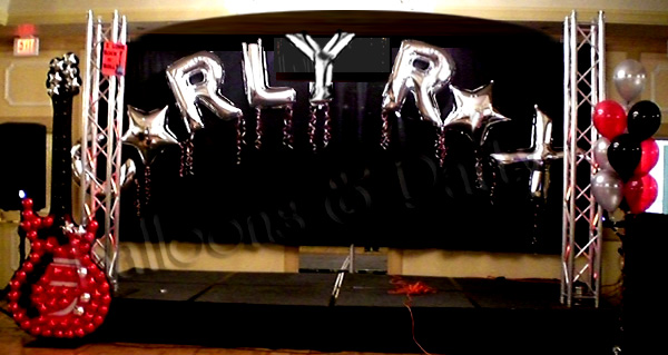 Carly S Bat Mitzvah Stage Decor Balloons Party Decorations