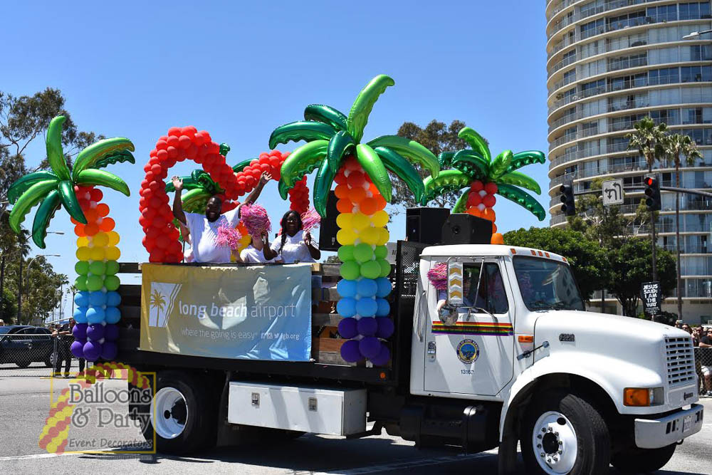 Long Beach Airport Pride Parade Float 2017 Balloons Party