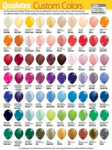 Latex Balloon Custom Color Chart - Balloons N Party Events Decorations